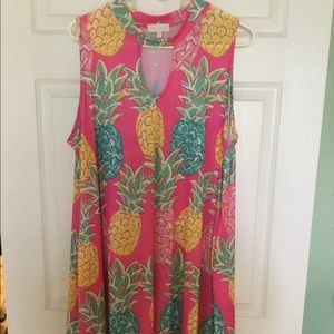 Simply southern pineapple sleeveless dress